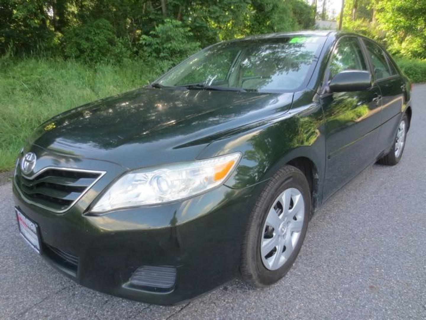 2011 Green /Beige Toyota Camry LE (4T1BF3EK9BU) with an 2.5 liter 4cyl engine, automatic transmission, located at 270 US Route 6, Mahopac, NY, 10541, (845) 621-0895, 41.349022, -73.755280 - Photo#0